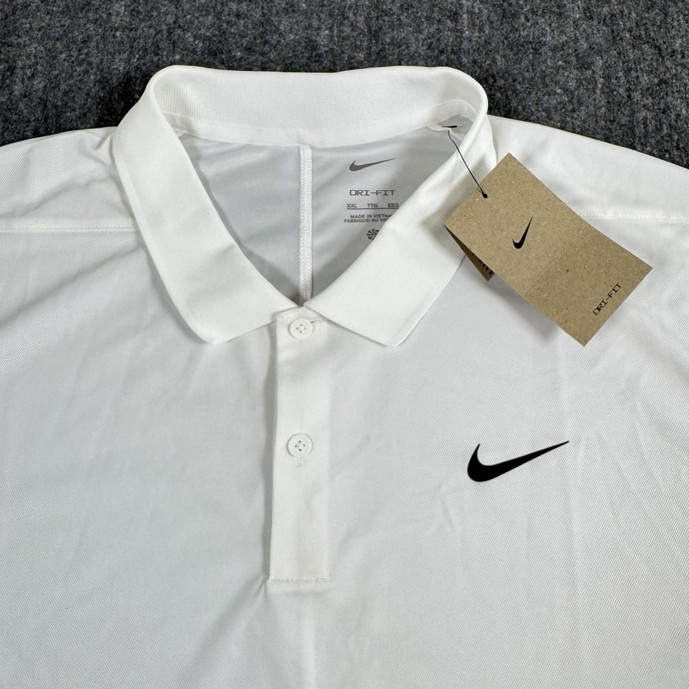 Nike Dri-FIT Men's Golf Polo Shirt White Size XXL New With Tags DH0822